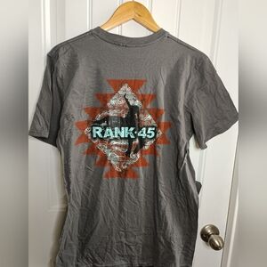 Rank 45 Men's Medium Southwestern Rider Horse Short Sleeve Graphic T-Shirt Rodeo
